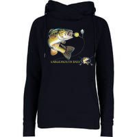 Largemouth Bass Womens Funnel Neck Pullover Hood