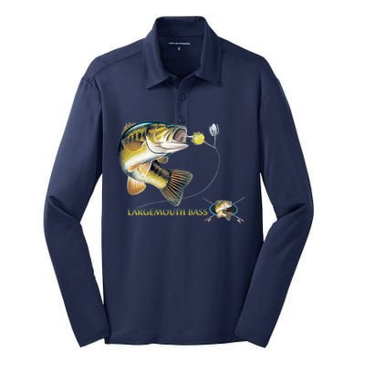 Largemouth Bass Silk Touch Performance Long Sleeve Polo