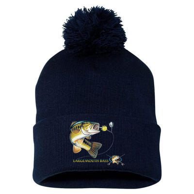 Largemouth Bass Pom Pom 12in Knit Beanie