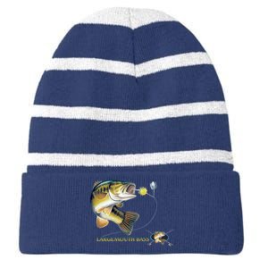 Largemouth Bass Striped Beanie with Solid Band