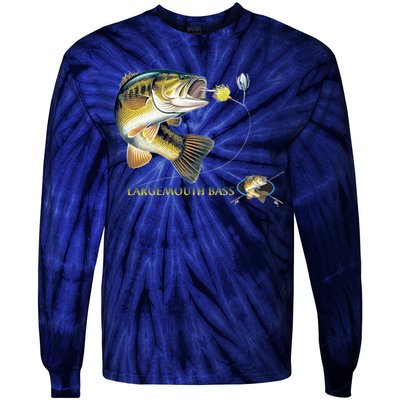 Largemouth Bass Tie-Dye Long Sleeve Shirt