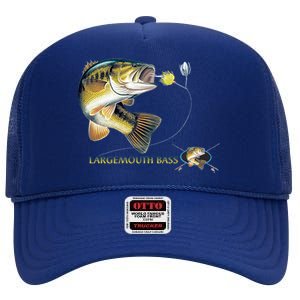 Largemouth Bass High Crown Mesh Back Trucker Hat