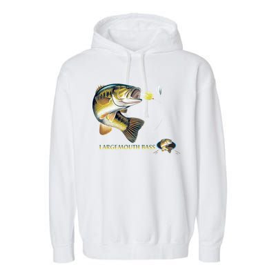 Largemouth Bass Garment-Dyed Fleece Hoodie