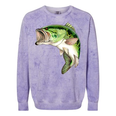 Largemouth Bass Swimming Colorblast Crewneck Sweatshirt