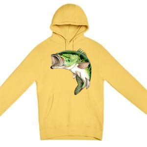 Largemouth Bass Swimming Premium Pullover Hoodie