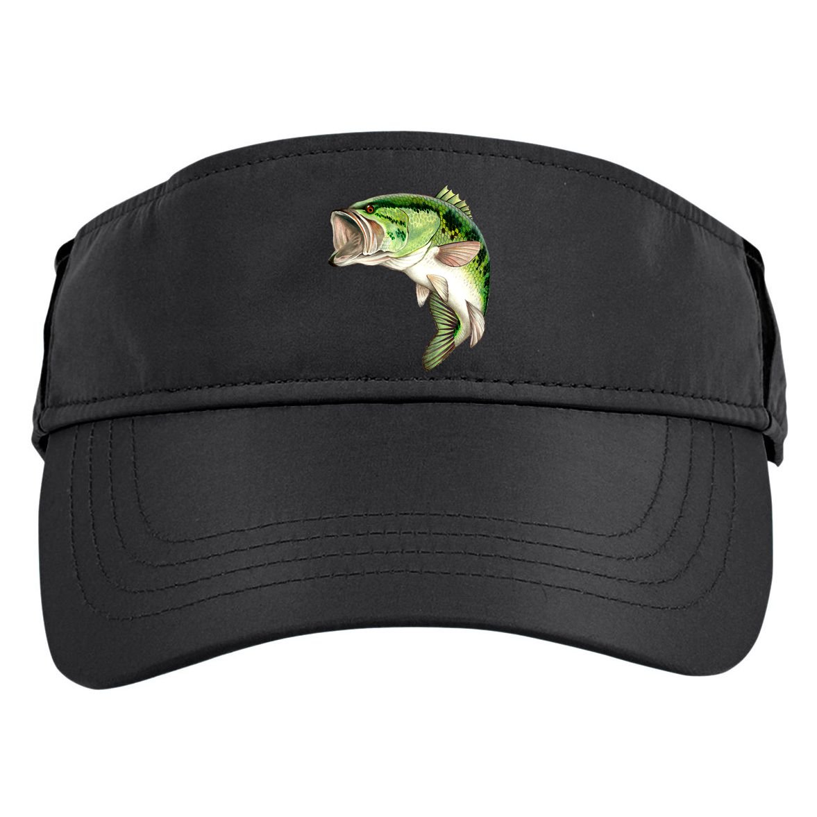 Largemouth Bass Swimming Adult Drive Performance Visor
