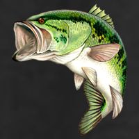 Largemouth Bass Swimming Adult Drive Performance Visor
