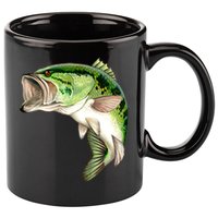 Largemouth Bass Swimming 11oz C Handle Ceramic Mug