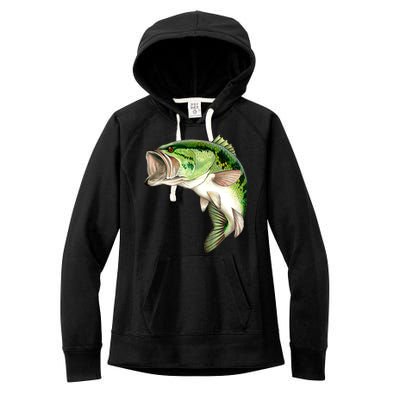 Largemouth Bass Swimming Women's Fleece Hoodie