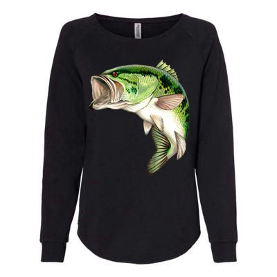 Largemouth Bass Swimming Womens California Wash Sweatshirt