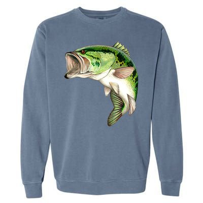 Largemouth Bass Swimming Garment-Dyed Sweatshirt