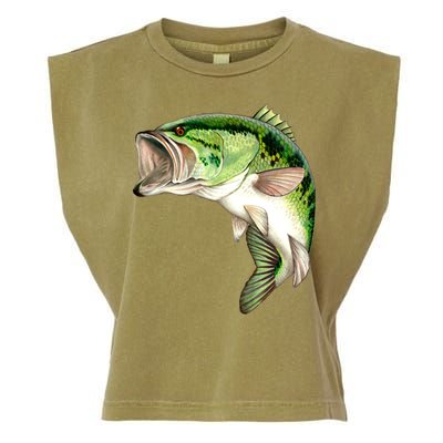 Largemouth Bass Swimming Garment-Dyed Women's Muscle Tee