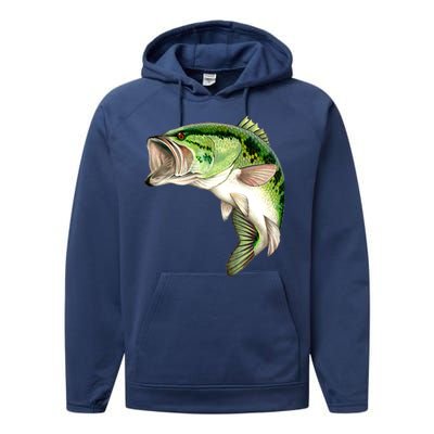 Largemouth Bass Swimming Performance Fleece Hoodie