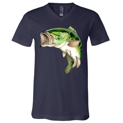 Largemouth Bass Swimming V-Neck T-Shirt