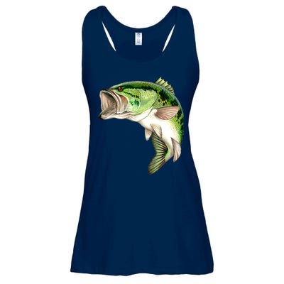 Largemouth Bass Swimming Ladies Essential Flowy Tank