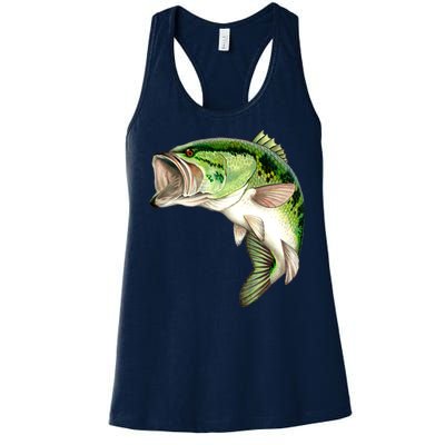 Largemouth Bass Swimming Women's Racerback Tank