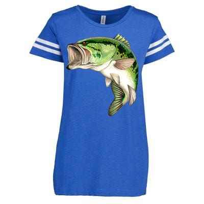 Largemouth Bass Swimming Enza Ladies Jersey Football T-Shirt