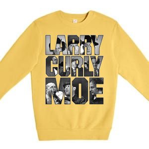 Larry Curly Moe Three Stooges Premium Crewneck Sweatshirt