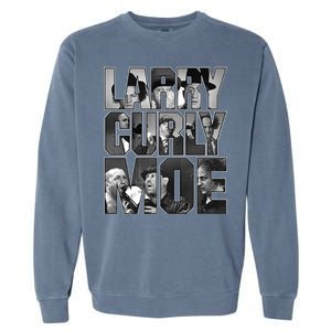 Larry Curly Moe Three Stooges Garment-Dyed Sweatshirt