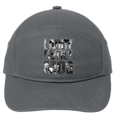 Larry Curly Moe Three Stooges 7-Panel Snapback Hat