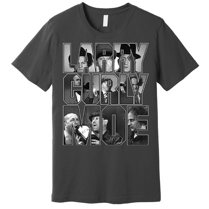 Larry Curly Moe Three Stooges Premium T-Shirt