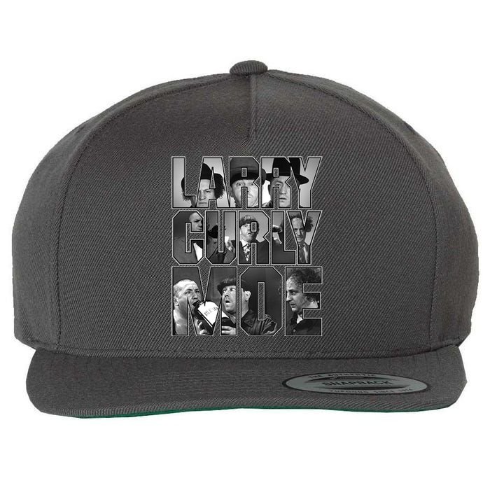 Larry Curly Moe Three Stooges Wool Snapback Cap