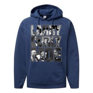 Larry Curly Moe Three Stooges Performance Fleece Hoodie