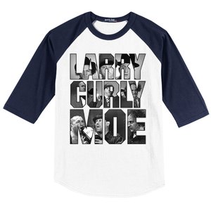 Larry Curly Moe Three Stooges Baseball Sleeve Shirt