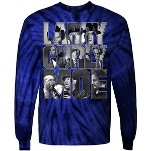 Larry Curly Moe Three Stooges Tie-Dye Long Sleeve Shirt