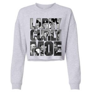 Larry Curly Moe Three Stooges Cropped Pullover Crew