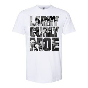 Larry Curly Moe Three Stooges Softstyle CVC T-Shirt