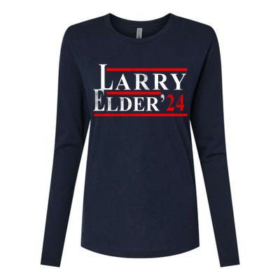 Larry Elder 2024 Vintage Campaign Election Womens Cotton Relaxed Long Sleeve T-Shirt