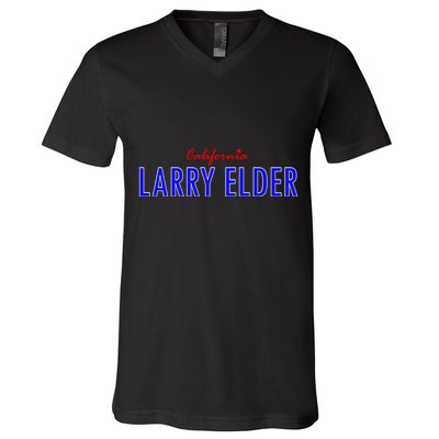 Larry Elder For California V-Neck T-Shirt