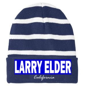 Larry Elder For California Governor Striped Beanie with Solid Band