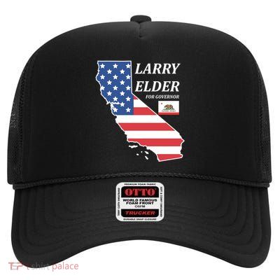 Larry Elder For Governor High Crown Mesh Back Trucker Hat