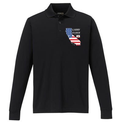 Larry Elder For Governor Performance Long Sleeve Polo