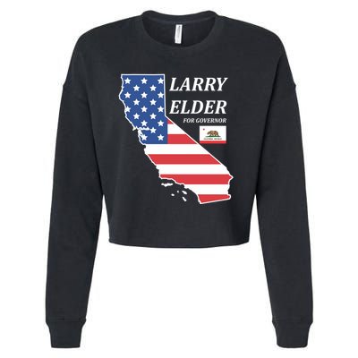 Larry Elder For Governor Cropped Pullover Crew