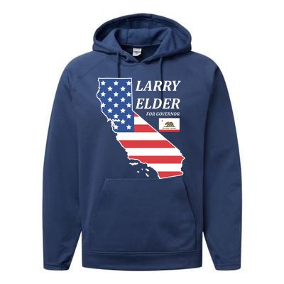 Larry Elder For Governor Performance Fleece Hoodie