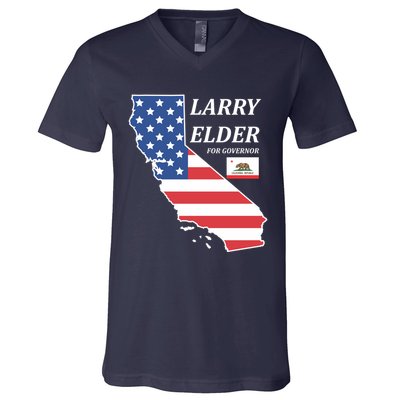 Larry Elder For Governor V-Neck T-Shirt
