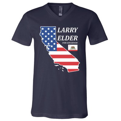 Larry Elder For Governor V-Neck T-Shirt