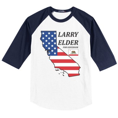 Larry Elder For Governor Baseball Sleeve Shirt