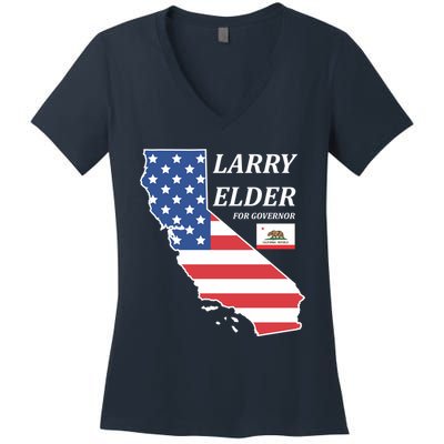 Larry Elder For Governor Women's V-Neck T-Shirt