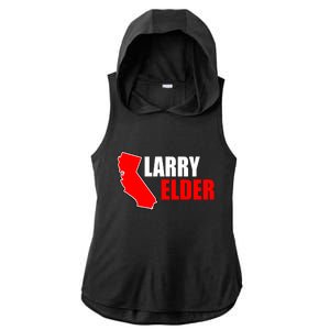 Larry Elder Republican Governor California Ladies PosiCharge Tri-Blend Wicking Draft Hoodie Tank