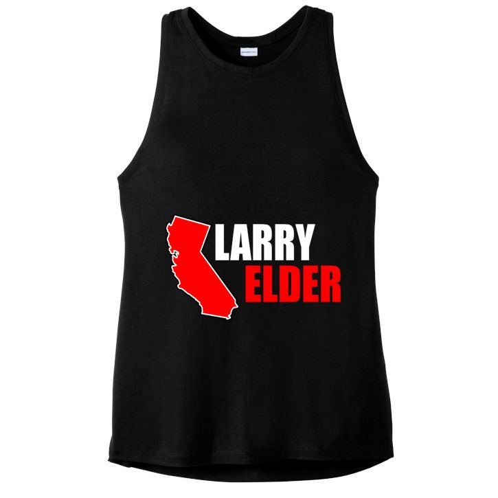 Larry Elder Republican Governor California Ladies PosiCharge Tri-Blend Wicking Tank