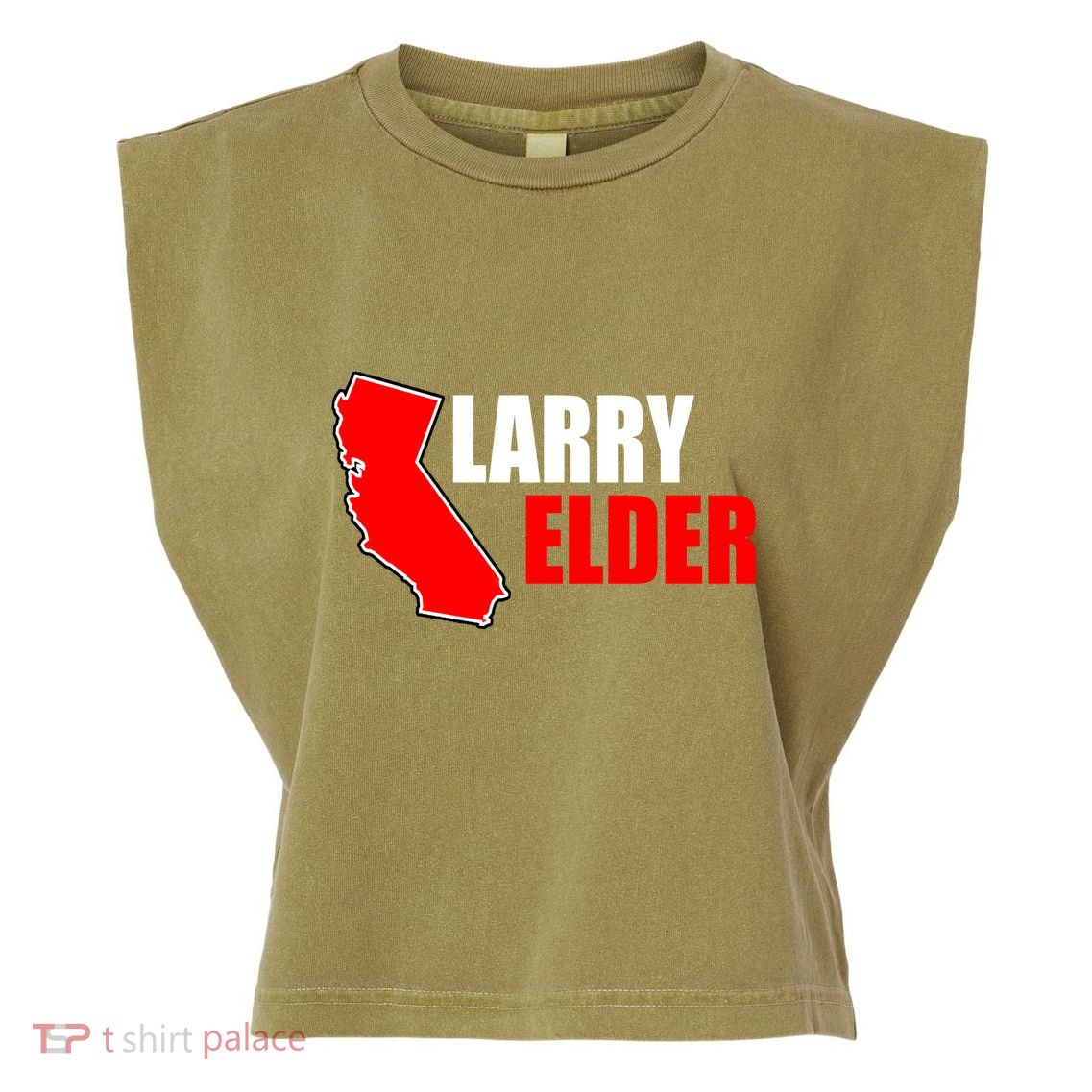 Larry Elder Republican Governor California Garment-Dyed Women's Muscle Tee