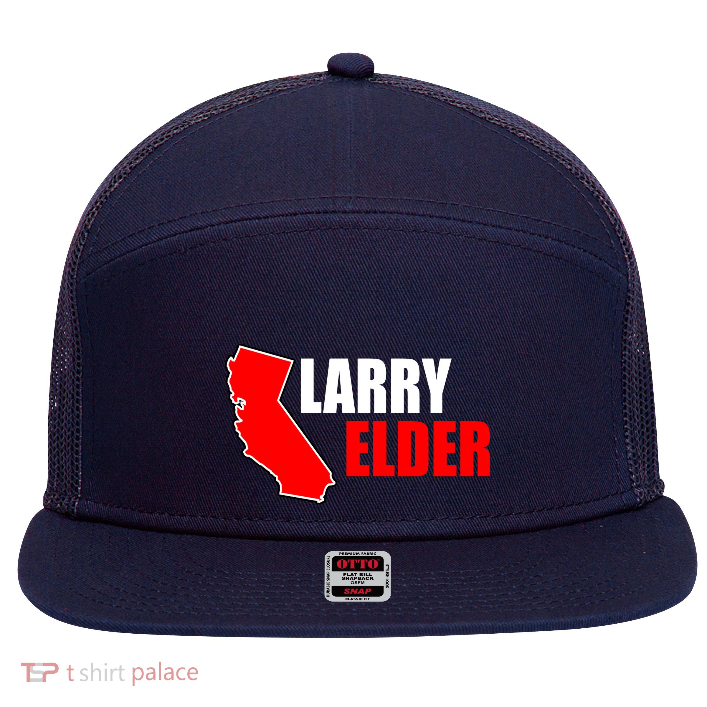 Larry Elder Republican Governor California 7 Panel Mesh Trucker Snapback Hat