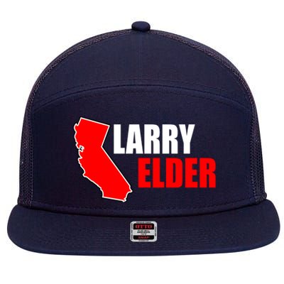 Larry Elder Republican Governor California 7 Panel Mesh Trucker Snapback Hat