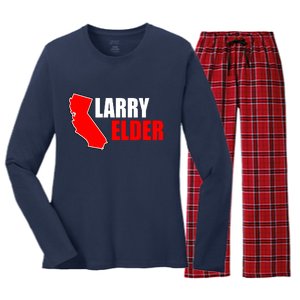 Larry Elder Republican Governor California Women's Long Sleeve Flannel Pajama Set 