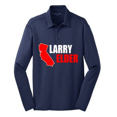 Larry Elder Republican Governor California Silk Touch Performance Long Sleeve Polo