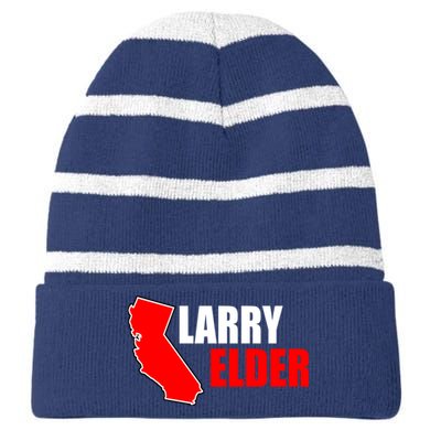 Larry Elder Republican Governor California Striped Beanie with Solid Band